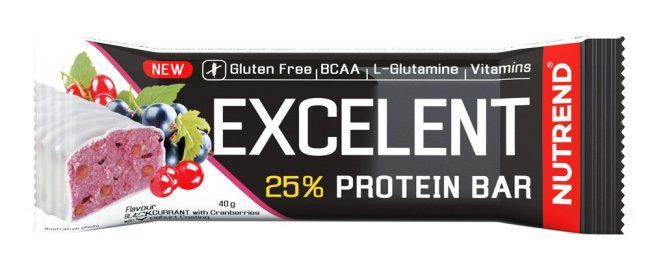 Батончик Nutrend Excelent Protein Bar 40 g Черная смородина-Клюква N-EPB40-ВС-CRNBR